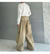 Wide Leg Patchwork Pantolon, önden görünüm — Navra Wear
