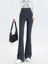 Women High-Rise Bell Denim Leggings Denim