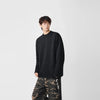 Worn-In Block-Color Color Crew Neck Long Sleeve T-Shirt