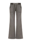 Low-Rise Lace-Up Trousers
