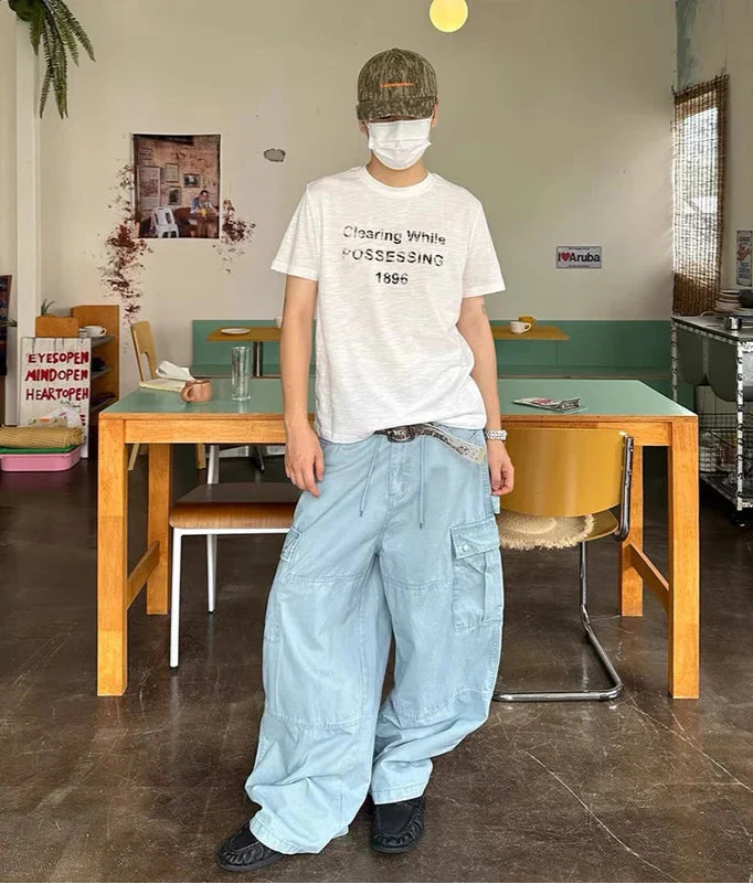 Durable Blue Heritage 2000s Bell Leg Utility Denim