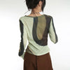 Cyber Turn-Of-Era Collage-Cut Grit-Style Cut-Short T-Shirt