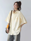 Citrus Stripe Cute Street Loose Blouse