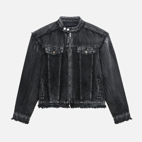 Metro Faded Rugged Rebel Washed Denim Jacket alternatif görünüm