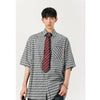 Mens Stylish Plaid Cool Short Sleeve Top