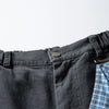 İspanyol Paça Ekose Jean Pantolon, yakın çekim — Navra Wear