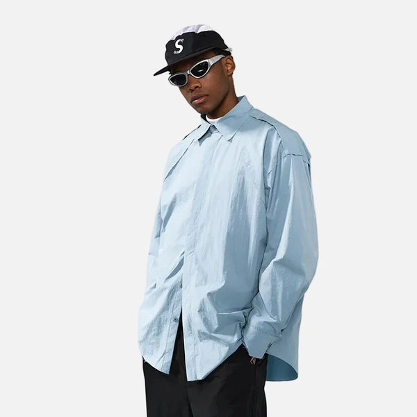 3D Curved Sleeve Technical Street Shirt alternatif görünüm