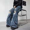 Modern Bell Leg Broken Hole Denim