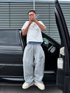 Wide Leg Çizgili Jogger, detay görünüm — Navra Wear