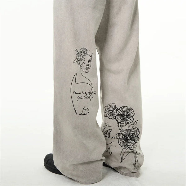 Faded Western Classic Graphic Graphic Denim alternatif görünüm