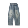 Metro Sleek Relaxed Fit Bell Leg Mosaic Denim