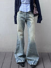 Vintage Western Baskılı Jean Pantolon, yakın çekim — Navra Wear