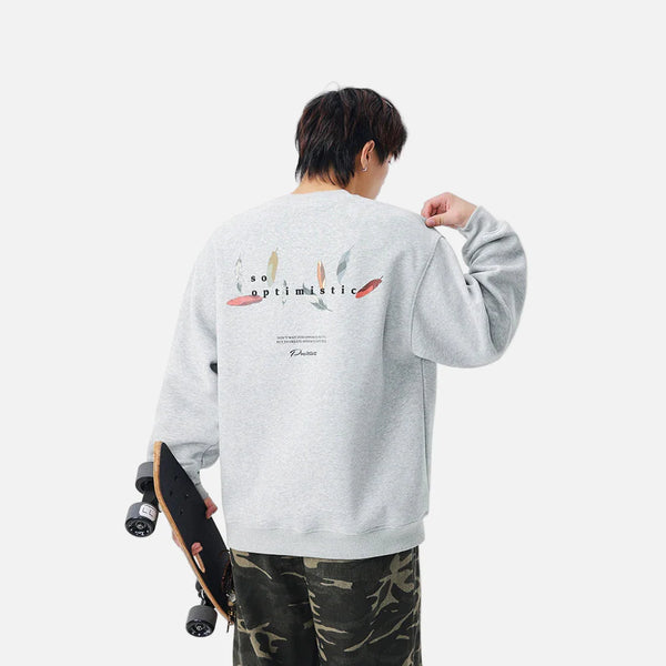 Feather Script Soft Sweatshirt alternatif görünüm