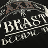 Letter Print Beast Collar-Knit T-Shirt