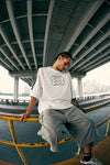 Y2K Color Block Tişört, kombin görünüm — Navra Wear