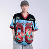 Insulated Mesh Wide-Body Floral Artwork Sport T-Shirt