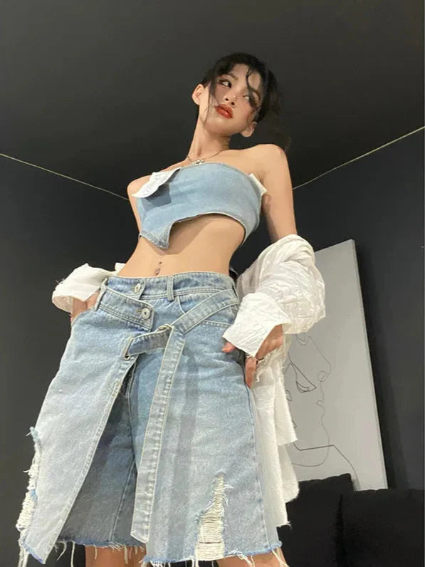 Double Vintage High-Rise Shorts
