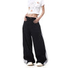 Black Relaxed Arc Shaped Vertical Denim