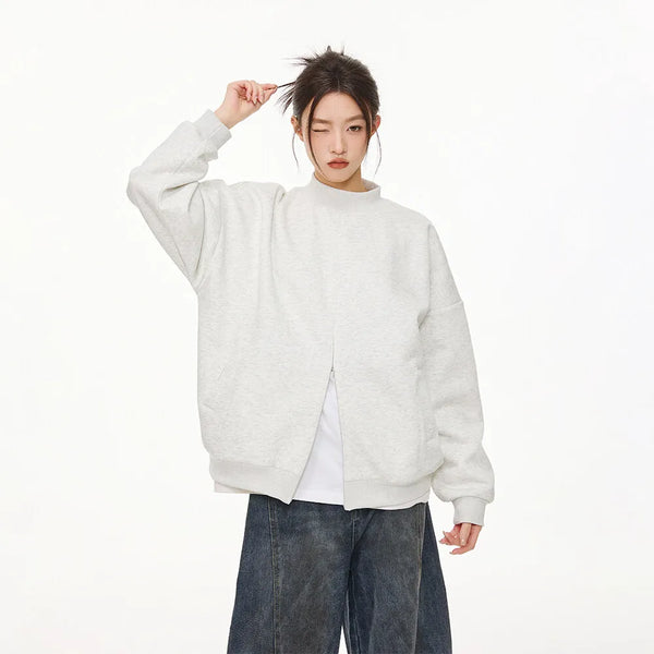 Sleek Zip Casual Street Top alternatif görünüm