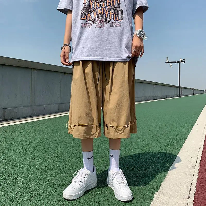 Lightweight Casual Knee-Length Utility Denim Shorts