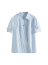 Clean White V-Neck Short Sleeve Top