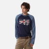 Current Rock Rap Print Raglan Long Sleeve T-Shirt