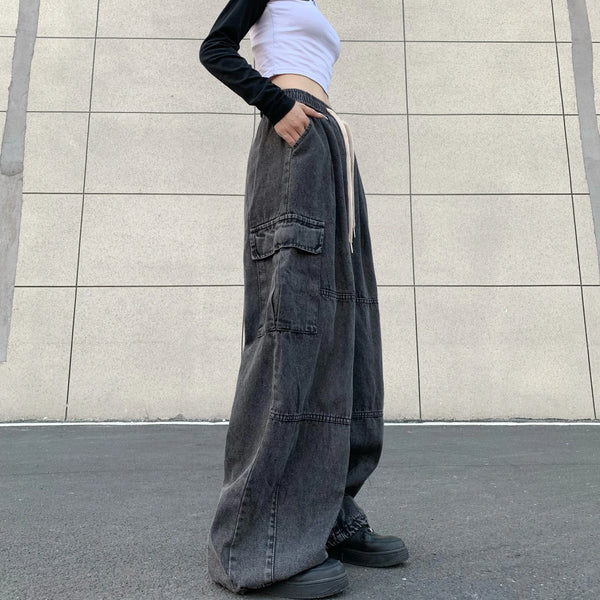2000s Easy Bell Leg Utility Denim alternatif görünüm