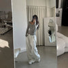 Stripe Vintage Wide-Leg Sweatpants