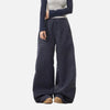 Indigo Grid High-Rise Wide-Leg