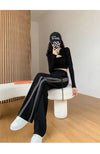 Stripe Panel Loose Trousers