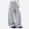 Lined Wide-Leg Casual Trousers