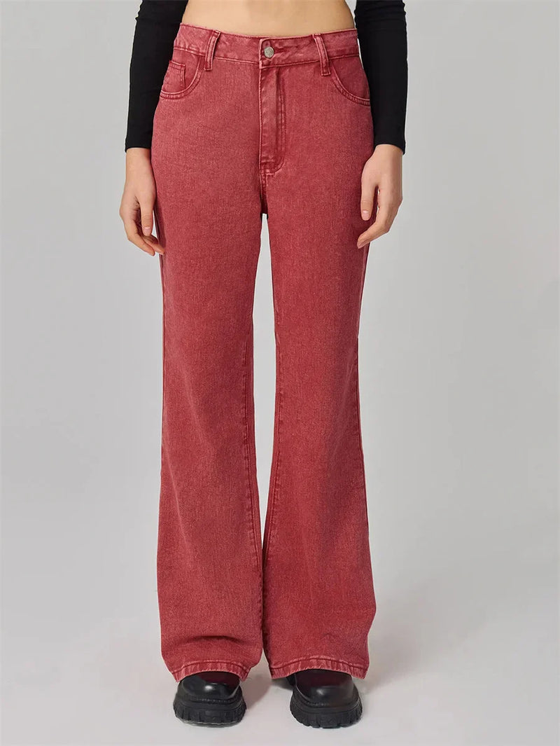 Red Metro Low Waist Denim