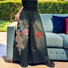 Heritage Chinese Style Peacock Stitchwork Denim