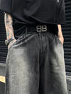 Ombre Rugged Look Rinse Denim Shorts