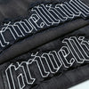 Oversized Street-Culture Grit-Style Stitch-Craft Patch T-Shirt
