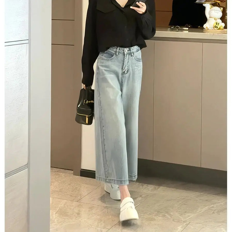 Elevated Light Colors High-Rise Wide Denim