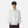 Brushed Flannel Retro Camp Collar Shirt