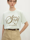 Women Versatile Back-In-Time Laid-Back Round Neck Alphabet T-Shirt