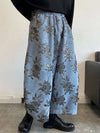 Floral Stitch Baggy Wide-Leg