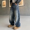 Electric Blue Graphic Rinse Scimitar Denim