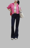 Rose Turndown Long Sleeve Blouse