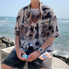 Ice Silk Print Breezy Casual Top