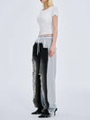 Perfect Fit Hollow Out Tie Up Bell Leg Denim