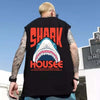 Stand-Out Shark Print Sleeveless T-Shirt