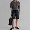 Laid-Back Relax High-End Hollow Out Style Collar-Knit T-Shirt