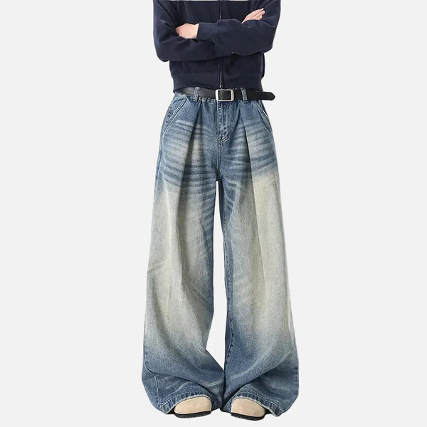 Metro Blue Rinse High-Rise Bell Leg Denim