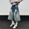 Original Ombre Cozy Vibes Rinse Patched Denim Shorts