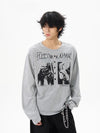 Archive Patterned Long Sleeve Hip Hop T-Shirt