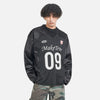 Power-Print Patterned Mesh V-Neck Long Sleeve T-Shirt