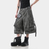 Timeless Sleek Field Ribbon Cropped Denim Shorts